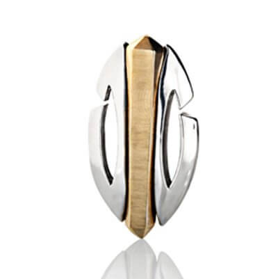SCARAB FEMME – PENDANT SOLID 9K + 18K WHITE AND YELLOW GOLD