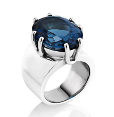WILDFIRE GLAMOUR – 21CT LONDON BLUE TOPAZ IN STERLING SILVER